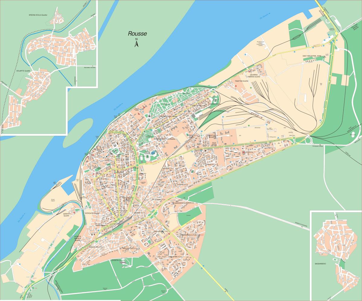 rousse बुल्गारिया नक्शे
