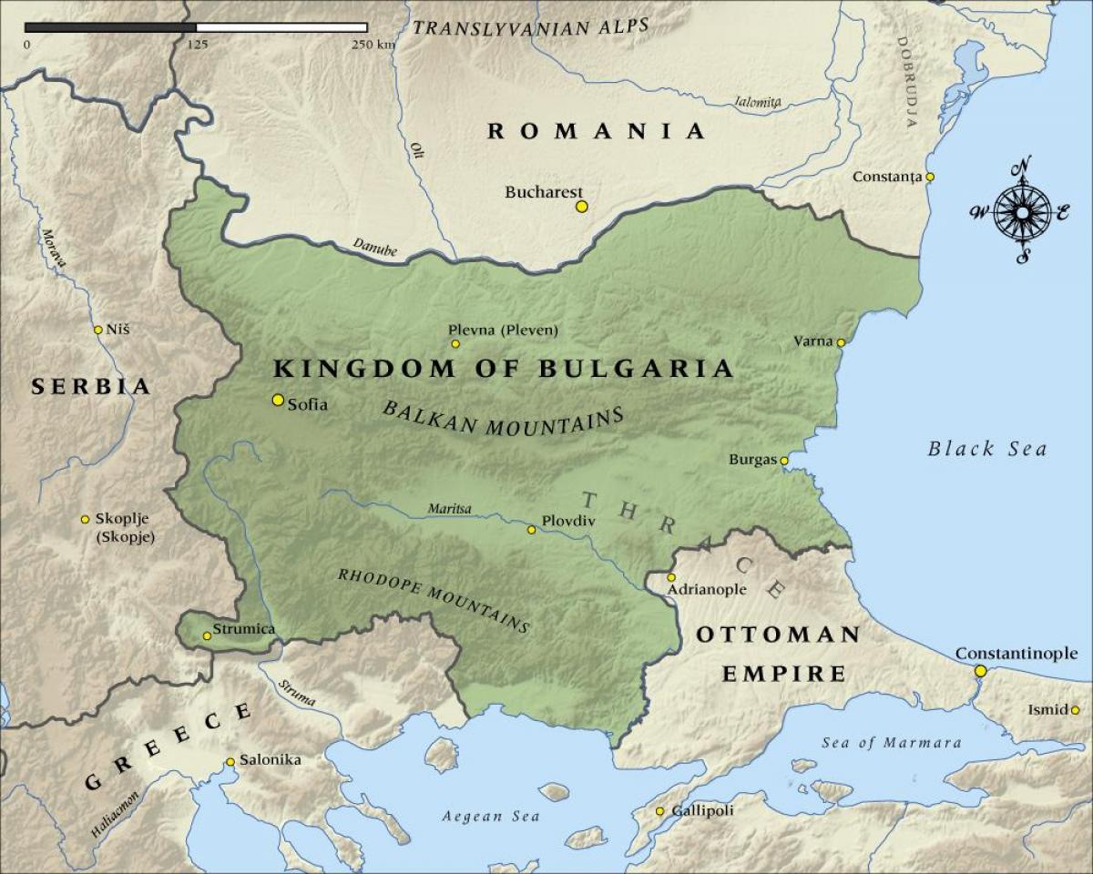 मानचित्र के पुराने बल्गेरियाई