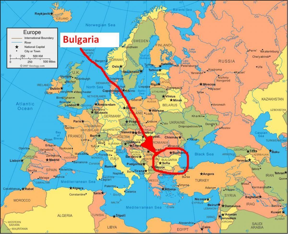 मानचित्र आसपास के देशों बुल्गारिया