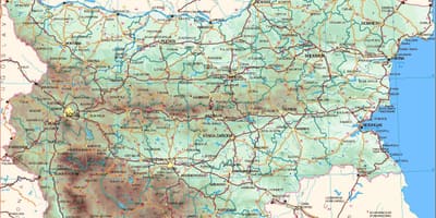 नक्शे के बल्गेरियाई तट