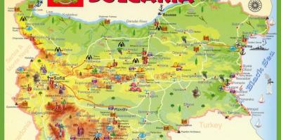 बुल्गारिया पर्यटन स्थलों का नक्शा